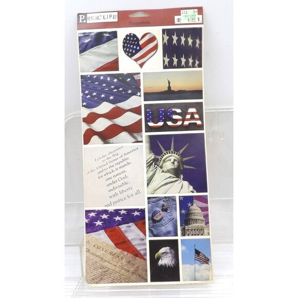 143 Patriotic Stickers, 11 Partial Sheets Flags, Words, Military, Images - Picture 10 of 10